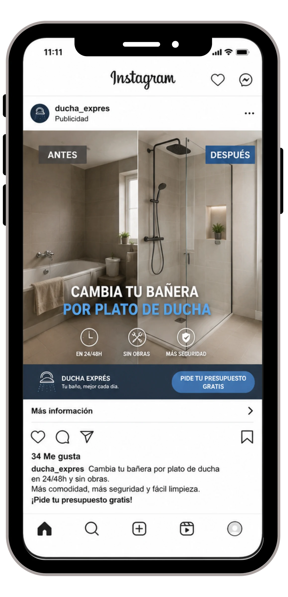 Ejemplo de anuncio en Meta Ads (Facebook/Instagram)